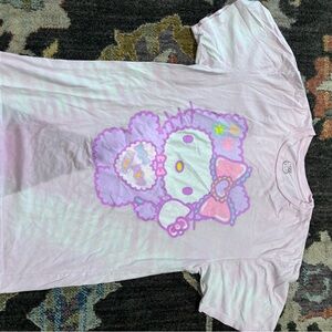 Sanrio Pink Short Sleeve Tee with Cute Cartoon Design